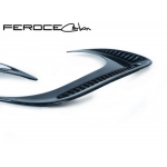 FIAT 500 Rear Bumper Side Duct Trim Piece Set by Feroce - Carbon Fiber 